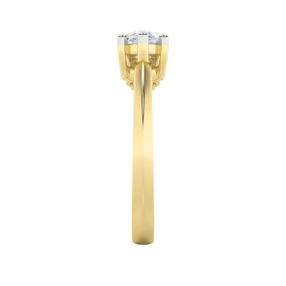 1CTW Pear Lab-Grown Diamond Prong East West Fashion Ring 4 Stones