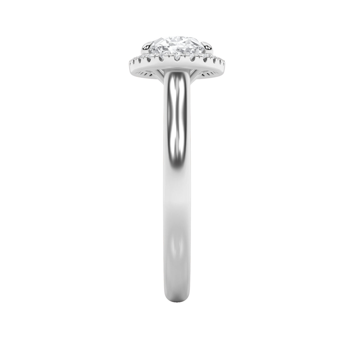 2CTW Oval Lab-Grown Diamond Prong East West Accented Solitaire Ring 27 Stones
