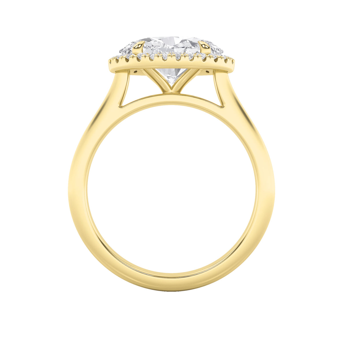 2CTW Oval Lab-Grown Diamond Prong East West Accented Solitaire Ring 27 Stones
