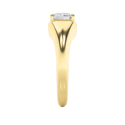 2CTW Emerald Lab-Grown Diamond Prong East West Solitaire Ring 1 Stone
