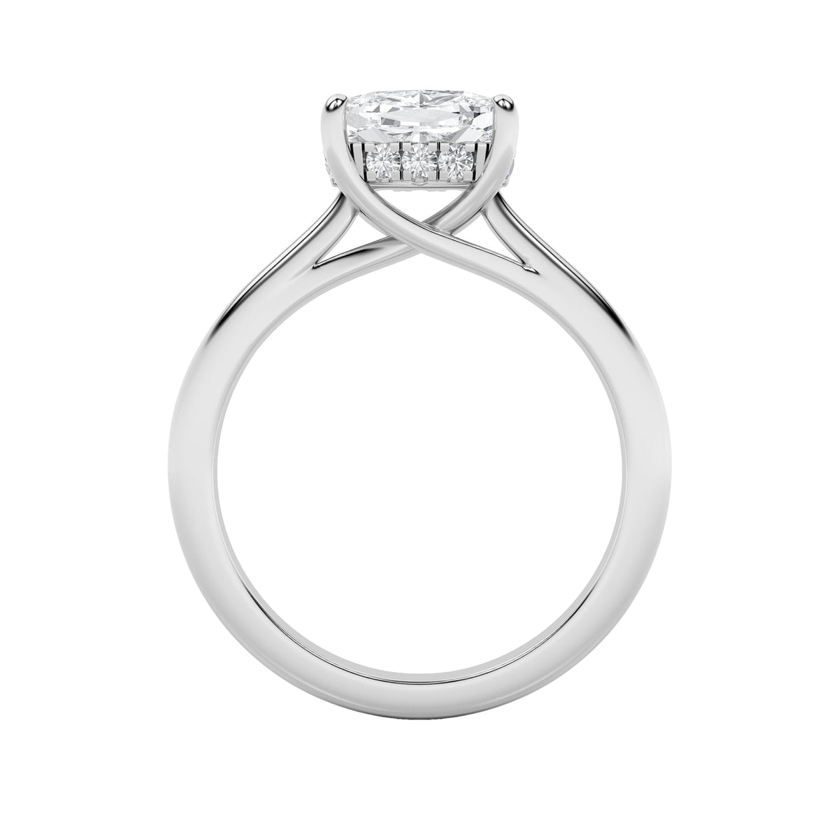 1.5CTW Elongated Cushion Lab-Grown Diamond Prong East West Solitaire Ring 11 Stones