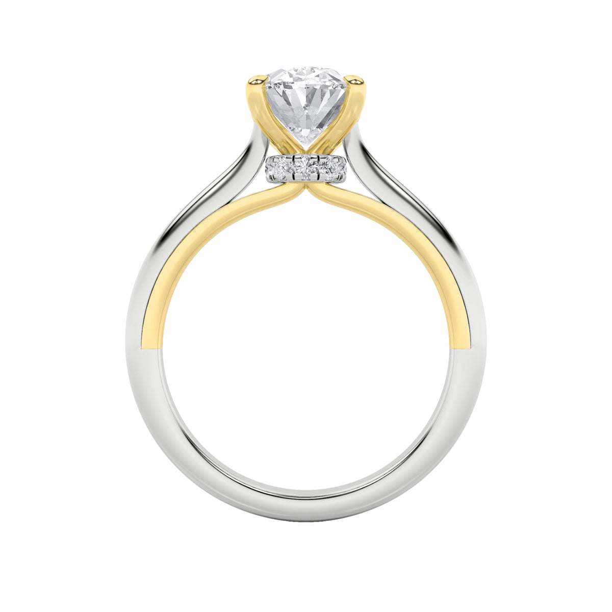 2CTW Oval Lab-Grown Diamond Prong Solitaire Engagement Ring 11 Stones 1.93ct Center