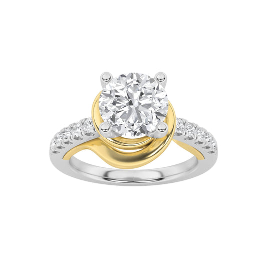 2CTW Round Lab-Grown Diamond Prong Ring 11 Stones