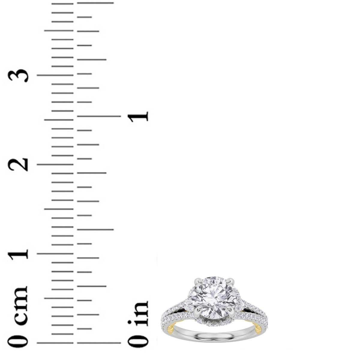 2CTW Round Lab-Grown Diamond Prong Solitaire Engagement Ring 75 Stones