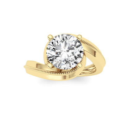 2.5CTW Round Lab-Grown Diamond Prong Ring 1 Stone