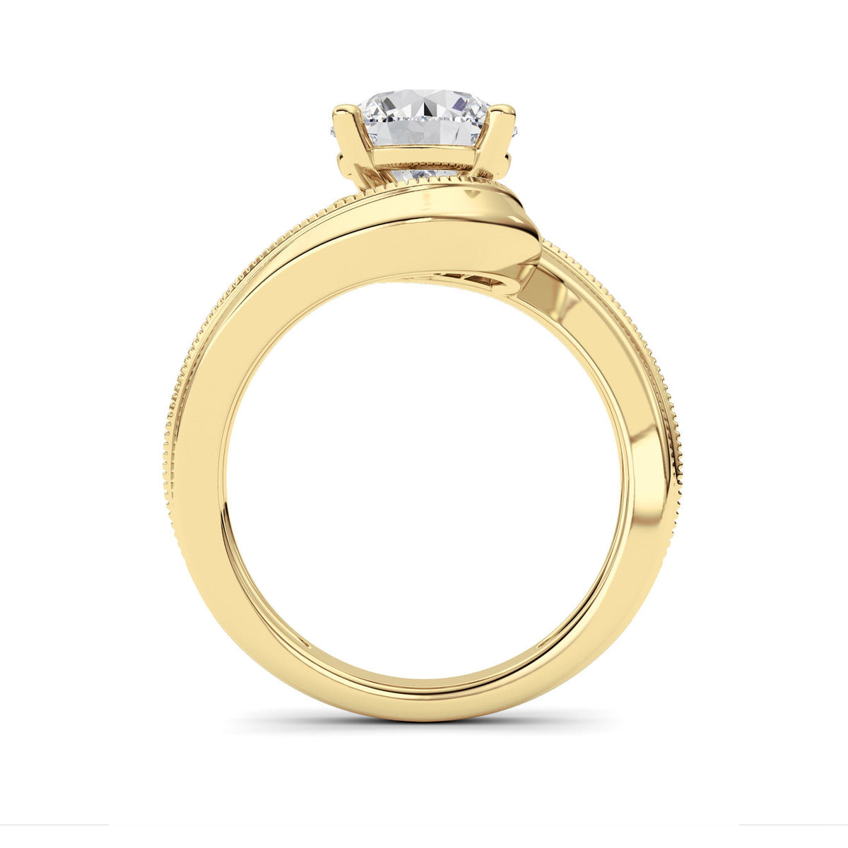 2.5CTW Round Lab-Grown Diamond Prong Ring 1 Stone
