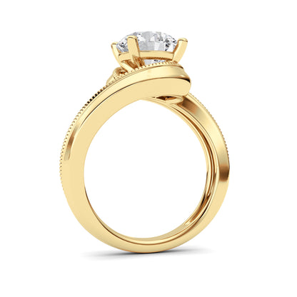 2.5CTW Round Lab-Grown Diamond Prong Ring 1 Stone