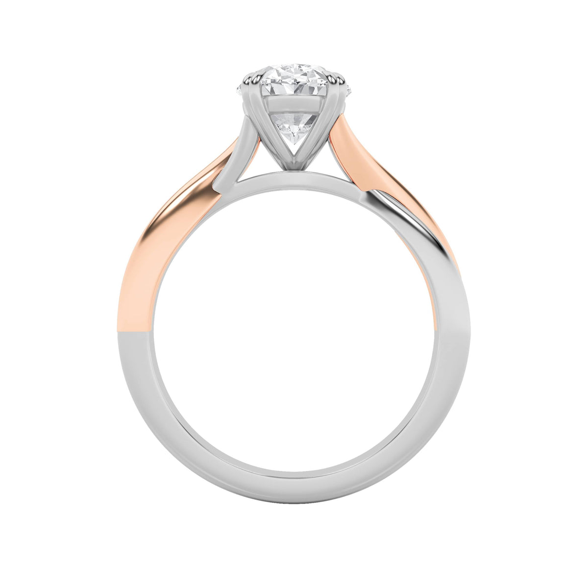 2CTW Oval Lab-Grown Diamond Double Prong Solitaire Engagement Ring 1 Stone