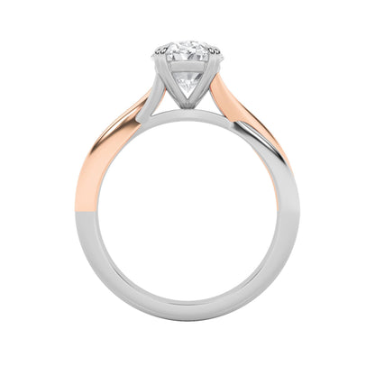 2CTW Oval Lab-Grown Diamond Double Prong Solitaire Engagement Ring 1 Stone