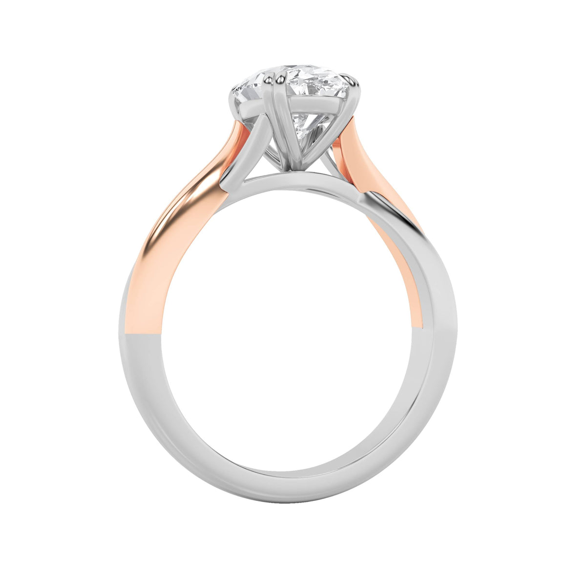 2CTW Oval Lab-Grown Diamond Double Prong Solitaire Engagement Ring 1 Stone