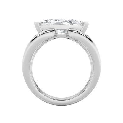 2CTW Marquise Lab-Grown Diamond V Prong East West Solitaire Ring 1 Stone