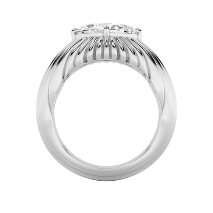 2CTW Oval Lab-Grown Diamond Prong Fancy Solitaire Ring 1 Stone
