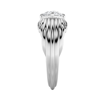 2CTW Oval Lab-Grown Diamond Prong Fancy Solitaire Ring 1 Stone