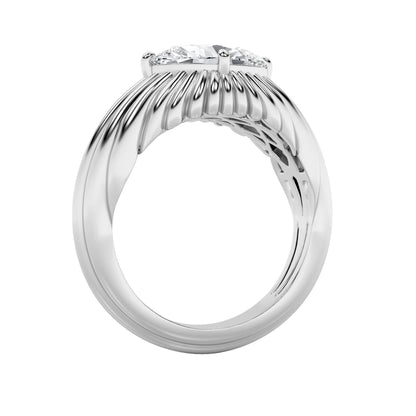 2CTW Oval Lab-Grown Diamond Prong Fancy Solitaire Ring 1 Stone