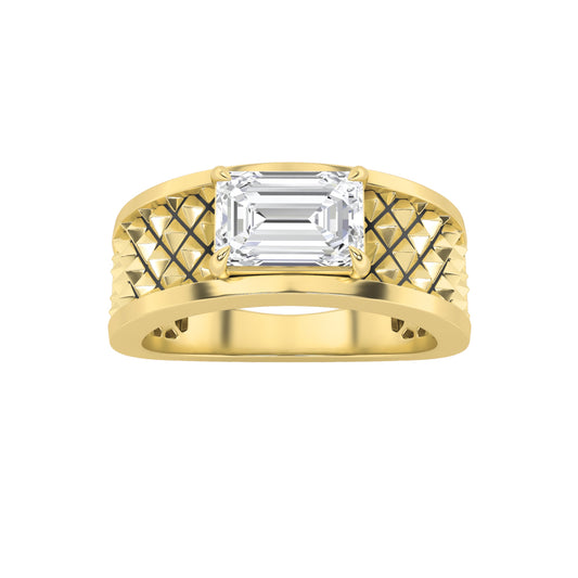 2CTW Radiant Lab-Grown Diamond Prong Ring