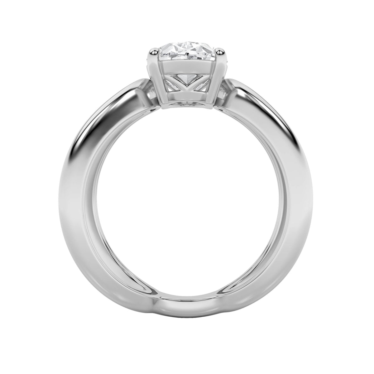2CTW Oval Lab-Grown Diamond Prong Criss Cross Fancy Solitaire Ring 1 Stone