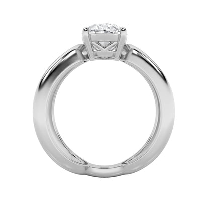 2CTW Oval Lab-Grown Diamond Prong Criss Cross Fancy Solitaire Ring 1 Stone