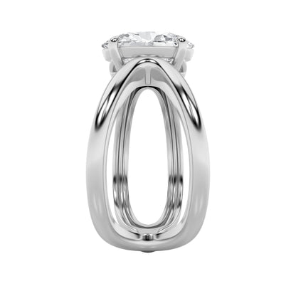 2CTW Oval Lab-Grown Diamond Prong Criss Cross Fancy Solitaire Ring 1 Stone
