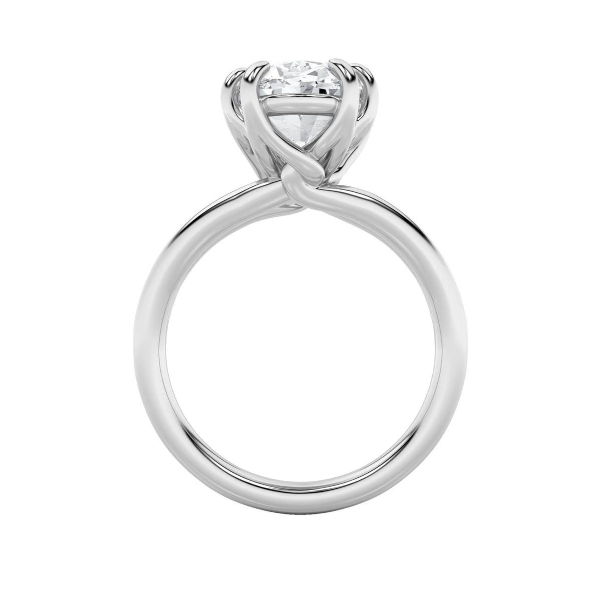 5CTW Oval Lab-Grown Diamond Prong Bold Split Shank Solitaire Engagement Ring 1 Stone