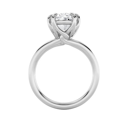 5CTW Oval Lab-Grown Diamond Prong Bold Split Shank Solitaire Engagement Ring 1 Stone
