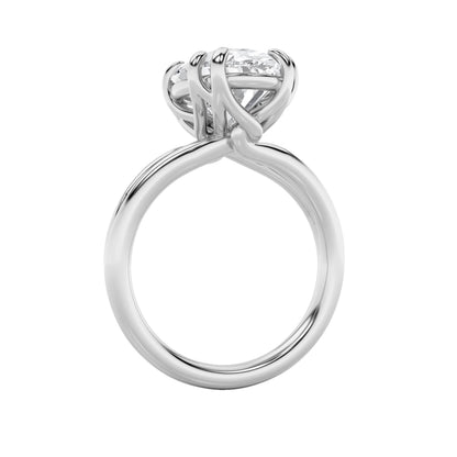5CTW Oval Lab-Grown Diamond Prong Bold Split Shank Solitaire Engagement Ring 1 Stone