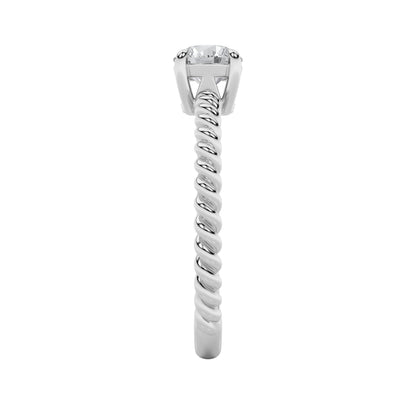0.5CTW Round Lab-Grown Diamond Prong Solitaire Engagement Ring 1 Stone