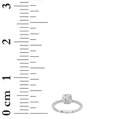 0.5CTW Round Lab-Grown Diamond Prong Solitaire Engagement Ring 1 Stone