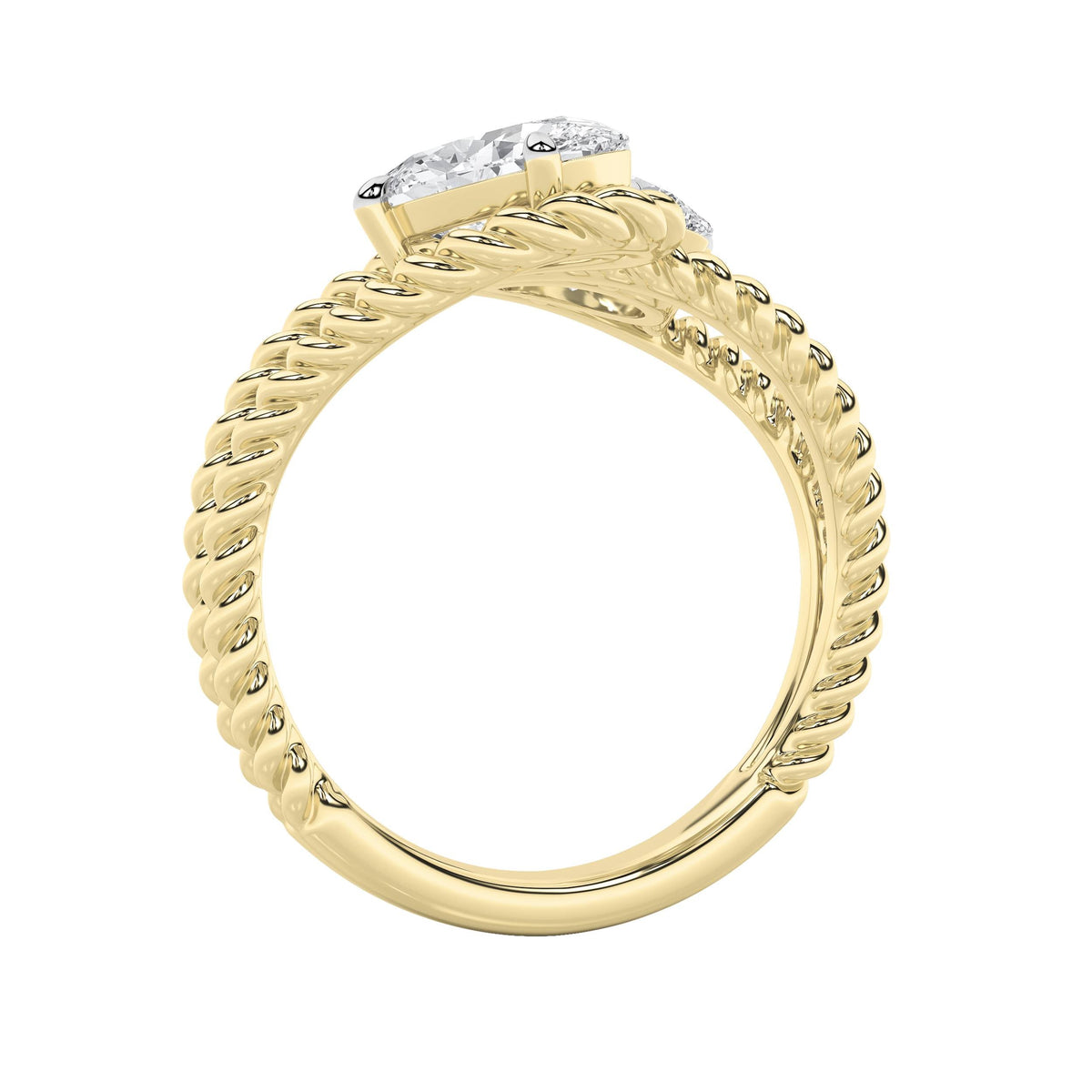 2CTW Oval Lab-Grown Diamond Prong Toi et Moi Fashion Ring 2 Stones