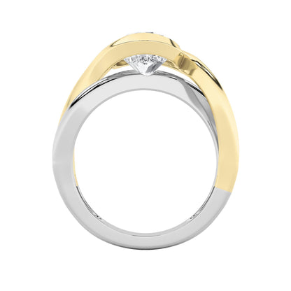 2CTW Round Lab-Grown Diamond Tension Solitaire Engagement Ring 1 Stone