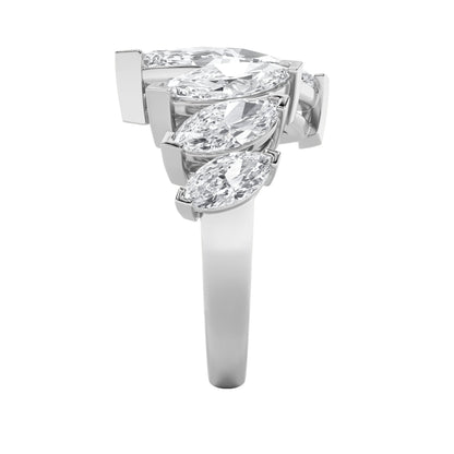 2.5CTW Marquise Lab-Grown Diamond Prong Four Stone Fashion Ring 4 Stones
