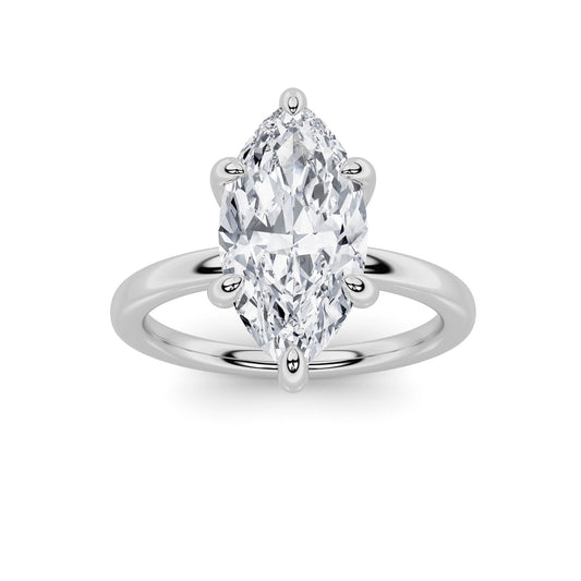 3CTW Marquise Lab-Grown Diamond Classic Solitaire Ring 1 Stone