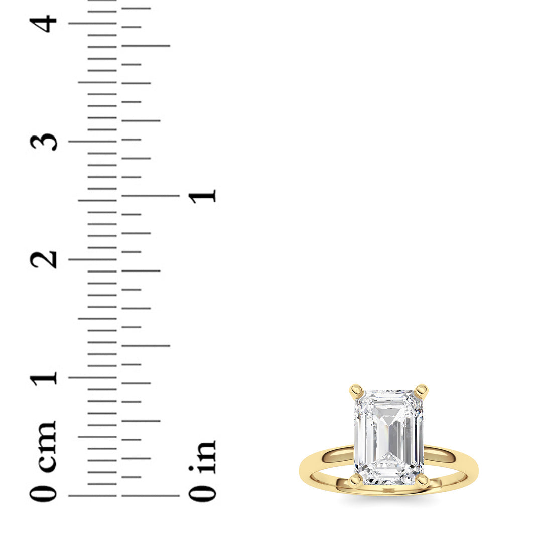 2CTW Radiant Lab-Grown Diamond Classic Solitaire Ring 1 Stone