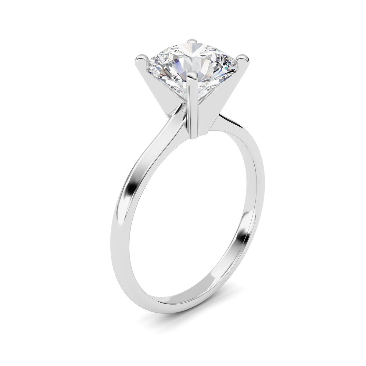 2CTW Round Lab-Grown Diamond Classic Solitaire Ring 1 Stone