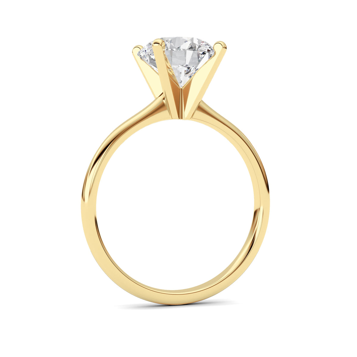 2CTW Round Lab-Grown Diamond Classic Solitaire Ring 1 Stone