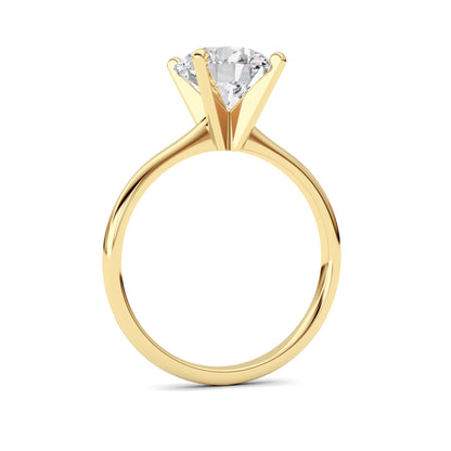2CTW Round Lab-Grown Diamond Classic Solitaire Ring 1 Stone