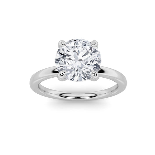 3CTW Round Lab-Grown Diamond Classic Solitaire Ring 1 Stone
