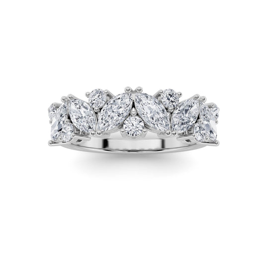 1.5CTW Marquise Lab-Grown Diamond Prong Ring 13 Stones