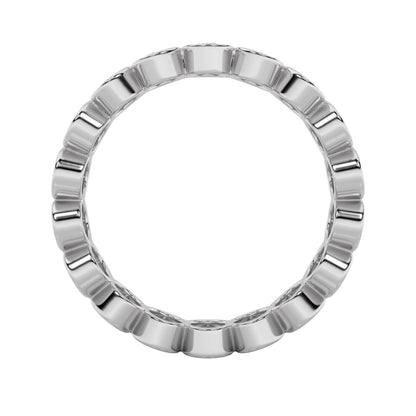 2.75CTW Round Lab-Grown Diamond Bezel Eternity Band Ring 5.5mm Width