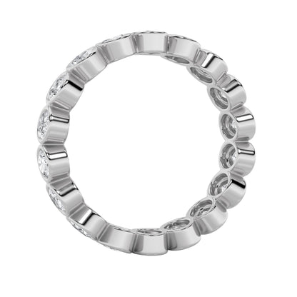2.75CTW Round Lab-Grown Diamond Bezel Eternity Band Ring 5.5mm Width