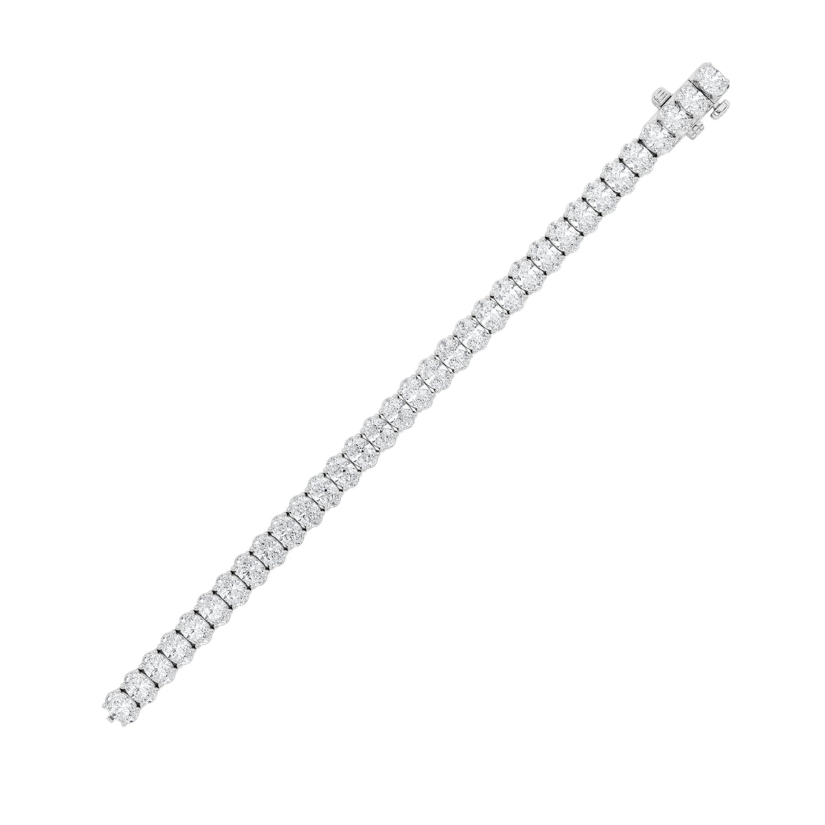 13.5CTW Oval Lab-Grown Diamond Prong East West Line Bracelet 43 Stones