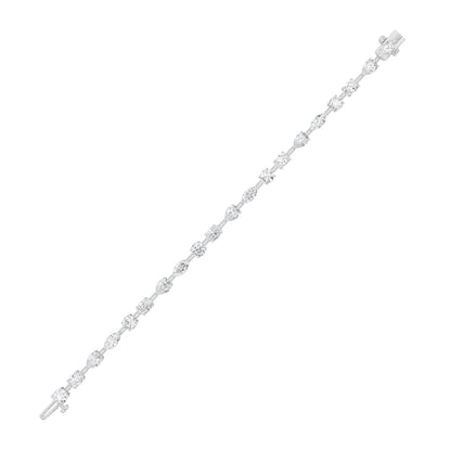 10CTW Mix Lab-Grown Diamond Prong East West Bracelet 20 Stones
