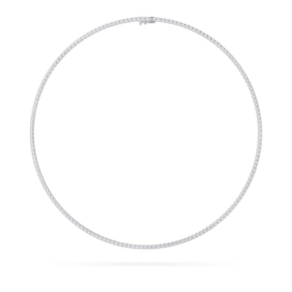 10CTW Round Lab-Grown Diamond Prong Tennis Necklace 169 Stones