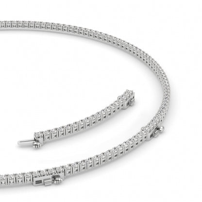 10CTW Round Lab-Grown Diamond Prong Tennis Necklace 169 Stones