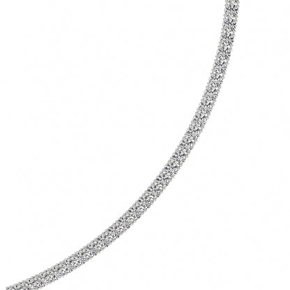 10CTW Round Lab-Grown Diamond Prong Tennis Necklace 169 Stones