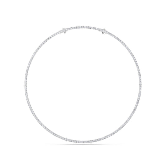 15CTW Round Lab-Grown Diamond Necklace 150 Stones