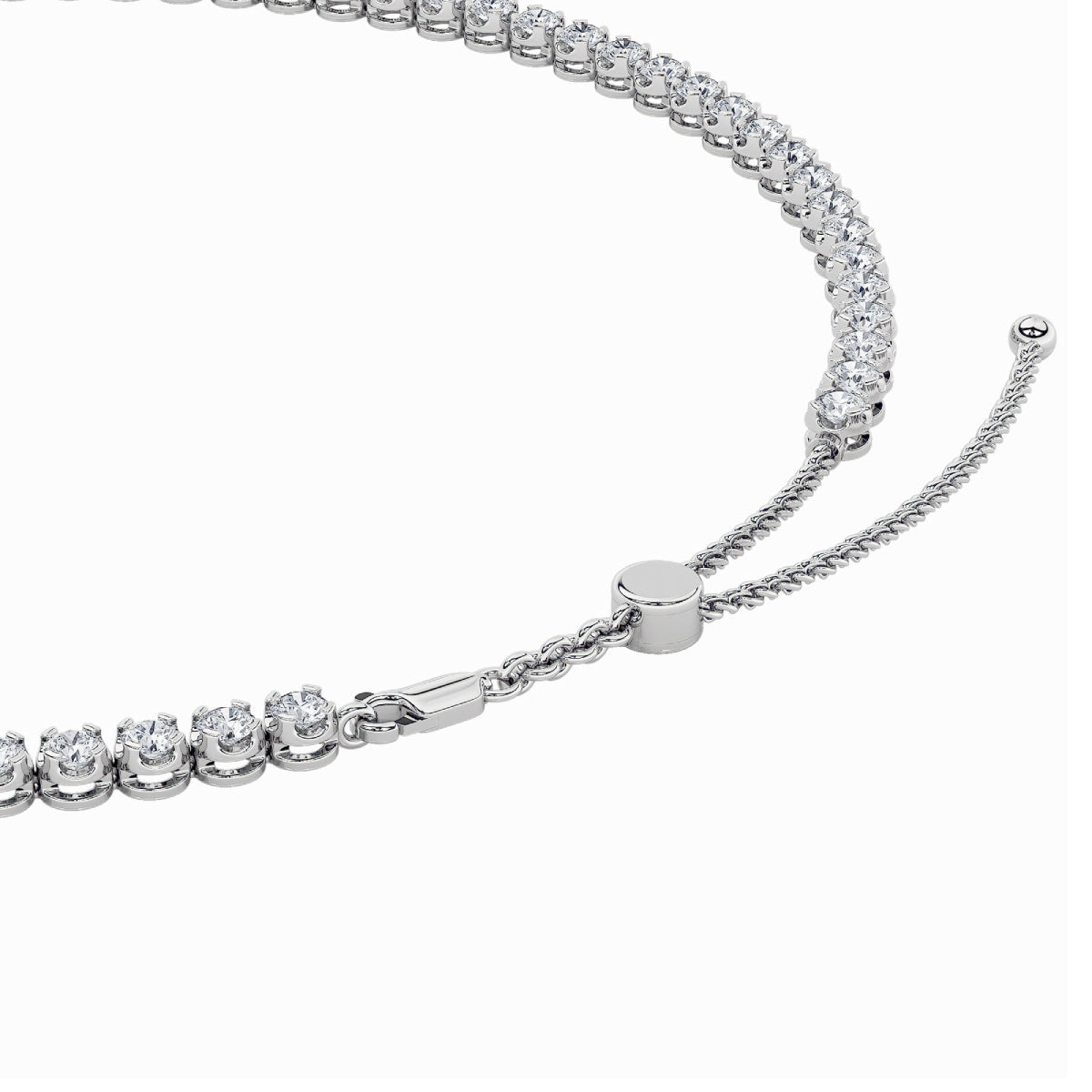 15CTW Round Lab-Grown Diamond Bezel Set Tennis Necklace 67 Stones