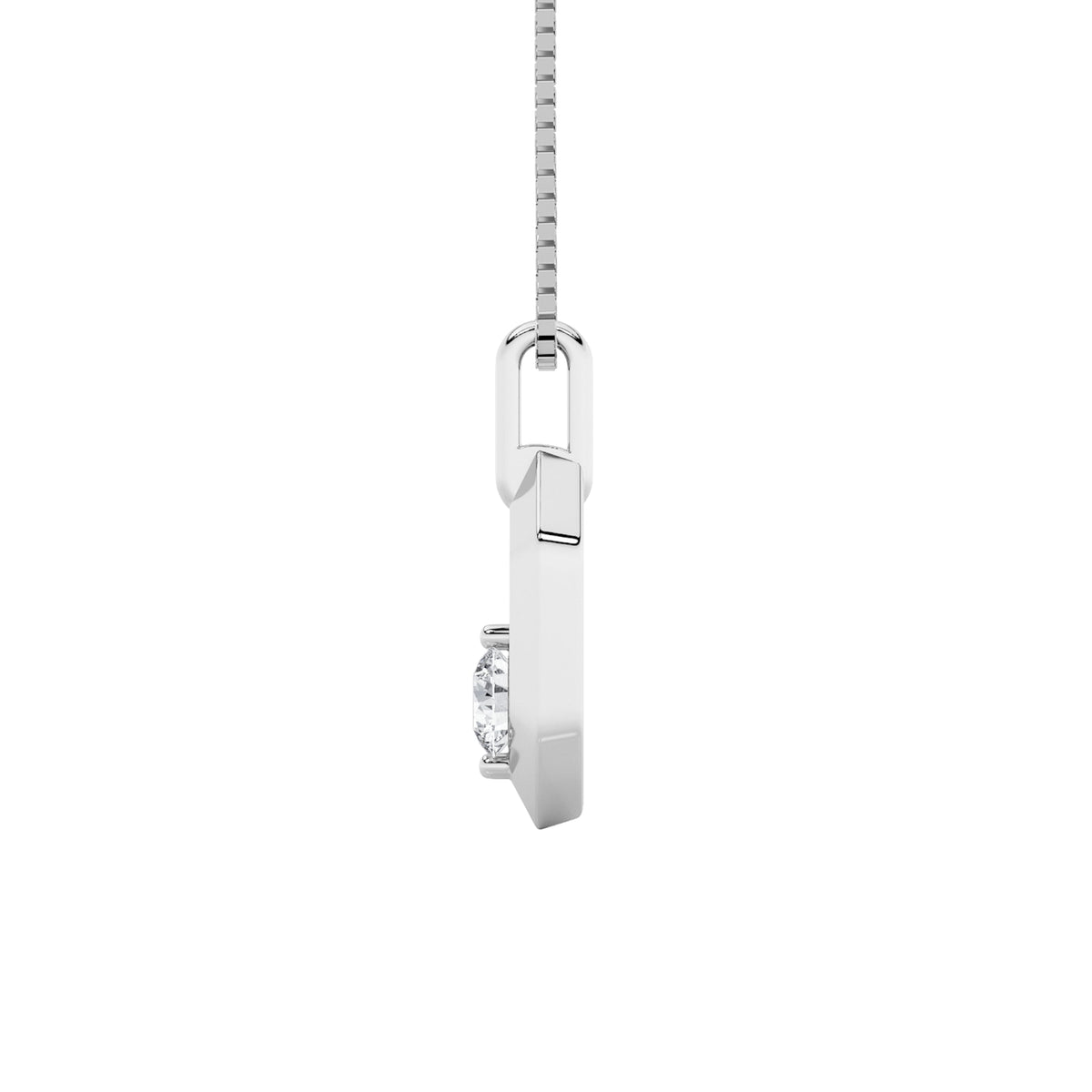 0.25CTW Round Lab-Grown Diamond Prong Fancy Pendant 1 Stone