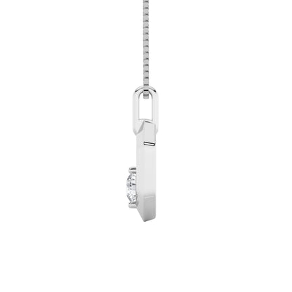 0.25CTW Round Lab-Grown Diamond Prong Fancy Pendant 1 Stone