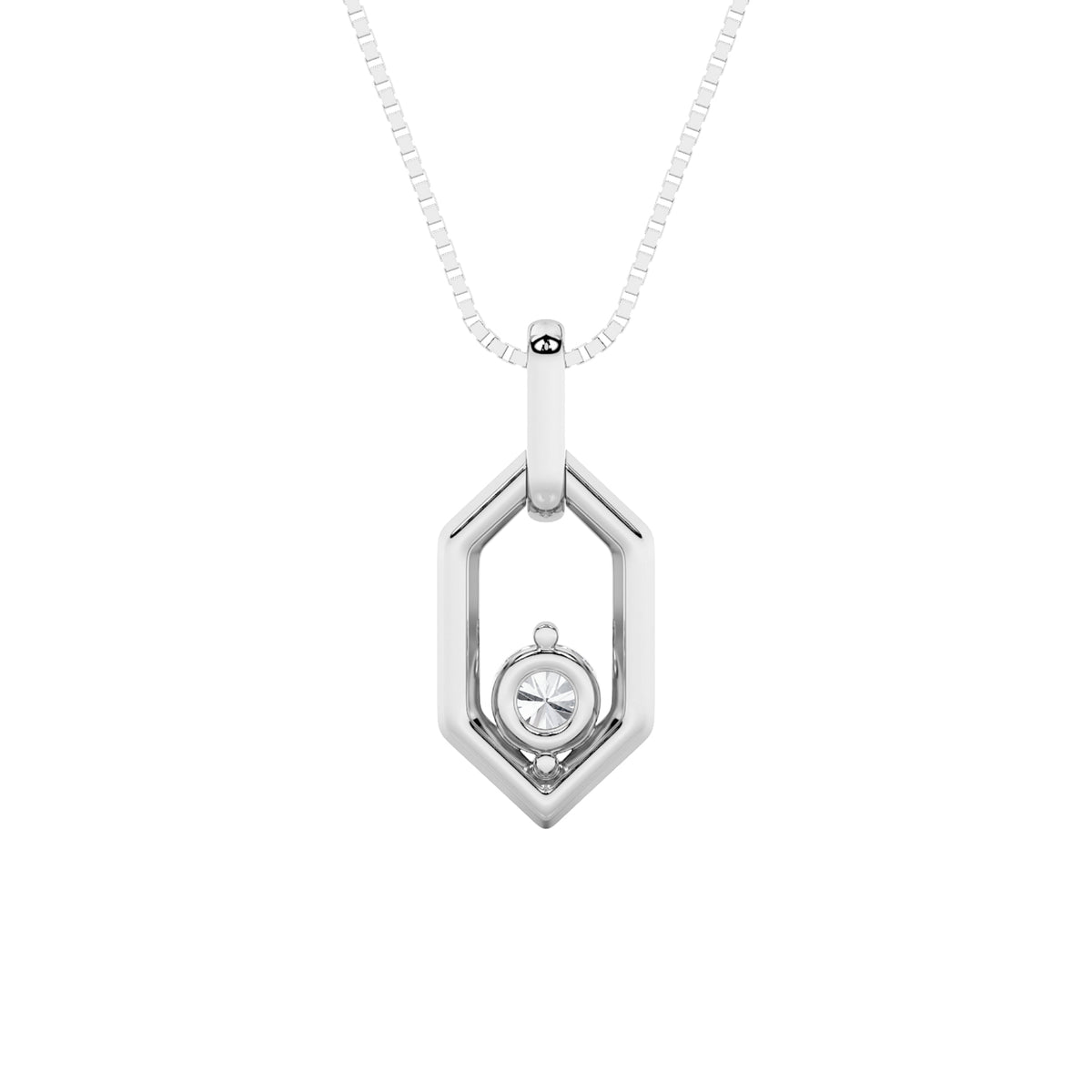 0.25CTW Round Lab-Grown Diamond Prong Fancy Pendant 1 Stone