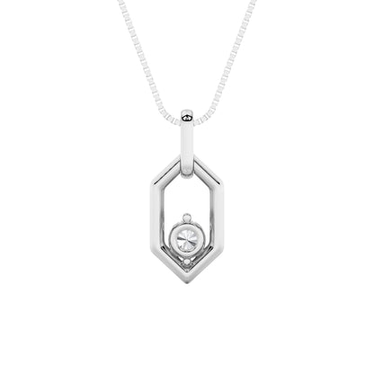0.25CTW Round Lab-Grown Diamond Prong Fancy Pendant 1 Stone